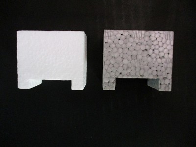 コア箱用ブロック型スペーサーS-M　発泡スチロールタイプ　色比較